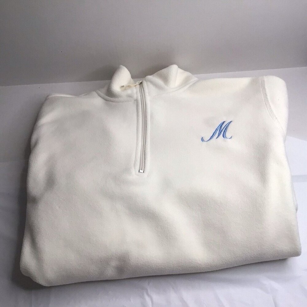 Disney Eeyore Pullover 1/4 Zip Fleece Sweatshirt Pockets Embroidered Large - Picture 2 of 5